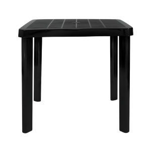 Mesa de Plástico Cuadrada 80x80 Negra Desmontable.