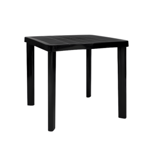 MESA PLASTICO CUADRADA 80 X 80 X 75 CM NEGRA